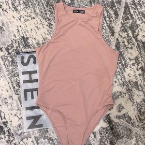 Mauve pink sleeveless bodysuit